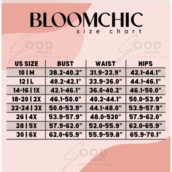 Bloomchic Rose Red Floral Dress Tie v-neck Pockets Below Knee Flare Sleeves 12 - Picture 6 of 6